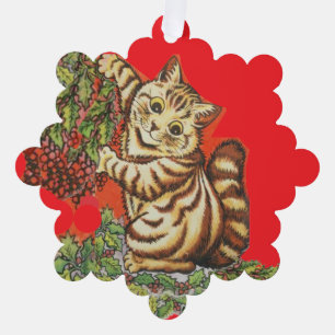 Louis Wain Weihnachtskatzen Ornament Karte
