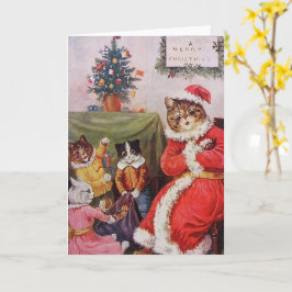 Louis Wain Weihnachtskatzen Vintage Viktorianische Karte