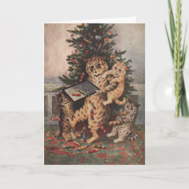 Louis Wain Weihnachtszeit in Catland Karte