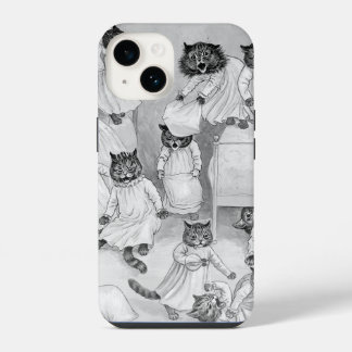 Louis Wains Kittens im Dorm iPhone 14 Hülle