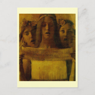 Louis Welden Hawkins, Girls Singing Music ca.1890 Postkarte