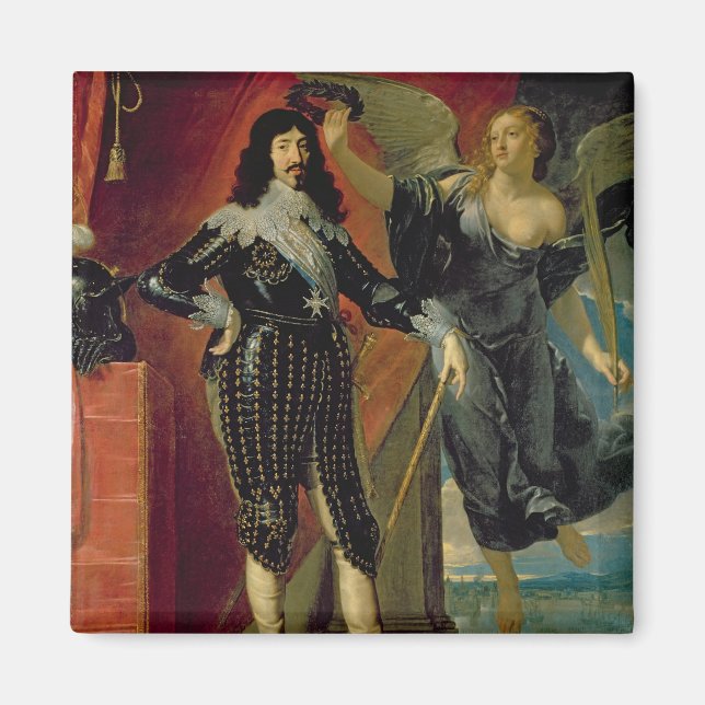 Louis XIII gekrönt vom Sieg, 1635 Magnet (Vorne)