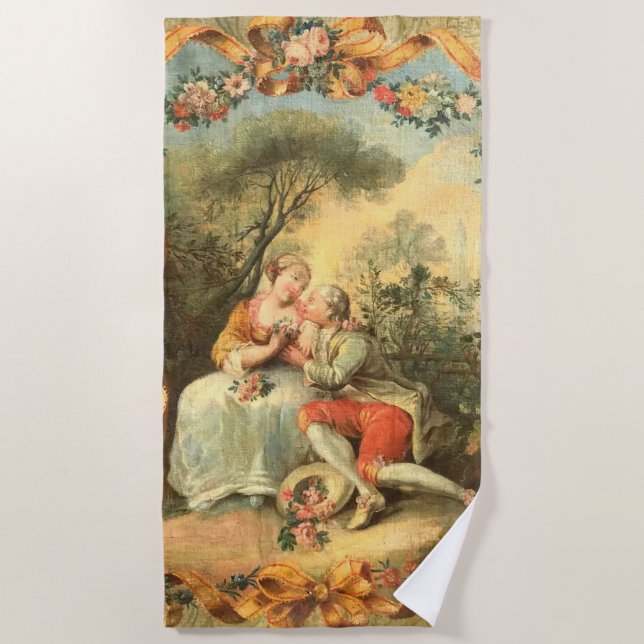 Louis XIV Couple Strandtuch (Vorderseite)