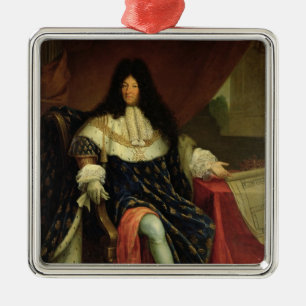 Louis XIV einen Plan des Maison Royale halten Ornament Aus Metall
