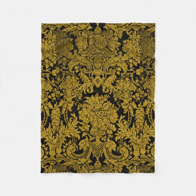 Louis XIV Golden Damask Fleecedecke (Vorderseite)