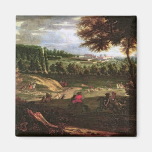 Louis XIV jagend an mergeligem mit einer Ansicht Magnet