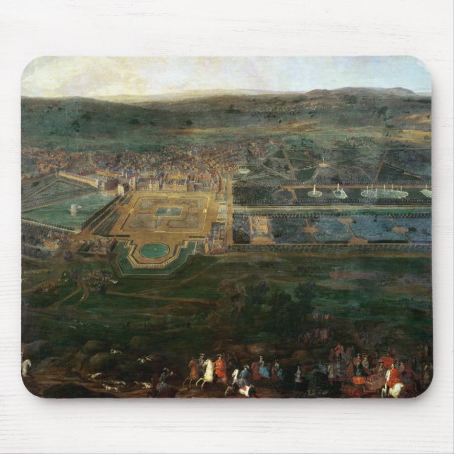 Louis XIV jagend nahe Chateau von Fontainebleau Mousepad (Vorne)