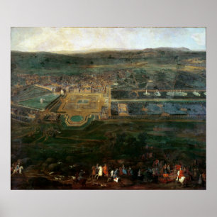 Louis XIV jagend nahe Chateau von Fontainebleau Poster