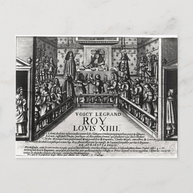 Louis XIV Justiz Postkarte (Vorderseite)