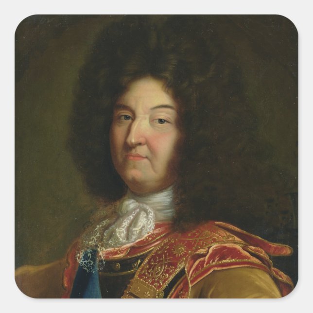 Louis XIV Quadratischer Aufkleber (Vorderseite)
