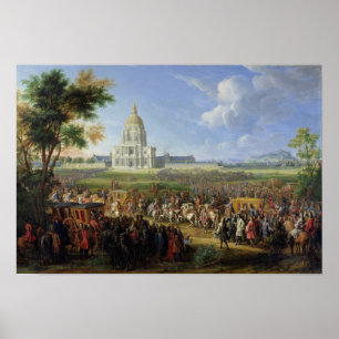 Louis XIV sein Entourage Besuch Les Invalides Poster