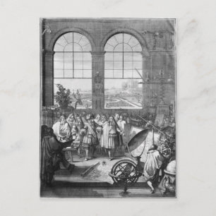 Louis XIV und sein Entourage Besuch Postkarte