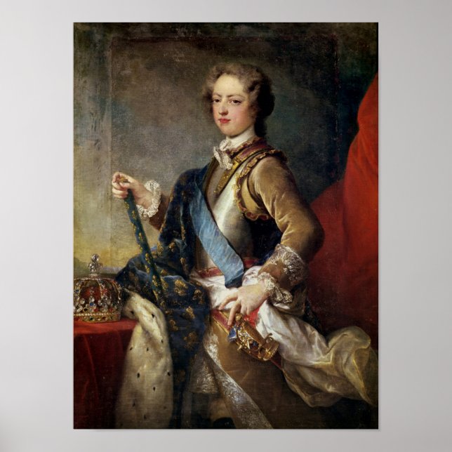 Louis XV 15 Jahre, nach 1725 Poster (Vorne)