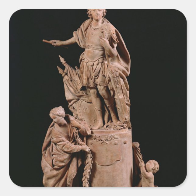 Louis XV als römischer Kaiser Quadratischer Aufkleber (Vorderseite)