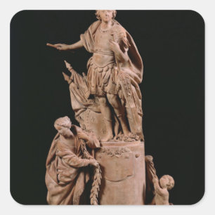 Louis XV als römischer Kaiser Quadratischer Aufkleber