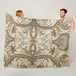 Louis XV Floral Fleece Blanket
