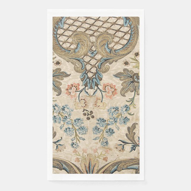Louis XV Floral Print Gasttuch Napkin Serviette (Vorderseite)