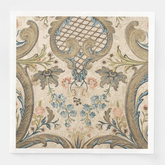 Louis XV Floral Print Napkin Serviette (Vorderseite)