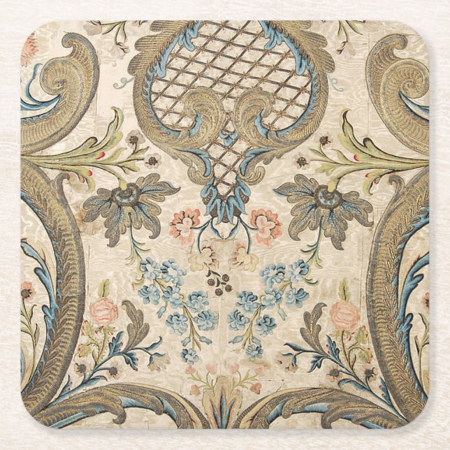 Louis XV Floral Print Untersetzer (Vorderseite)