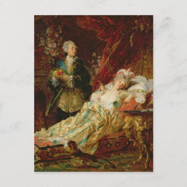 Louis XV und Madame Dubarry Postkarte (Vorderseite)