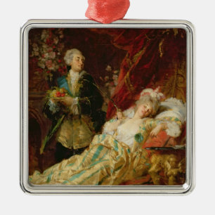 Louis XV und Madame Dubarry Silbernes Ornament