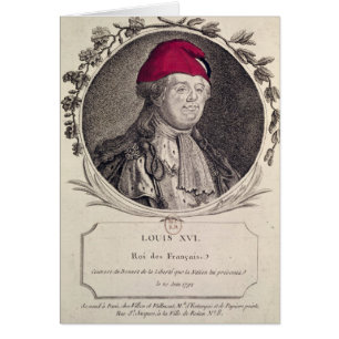 Louis XVI eine phrygian Mütze tragend