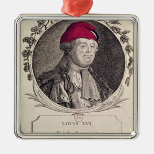 Louis XVI eine phrygian Mütze tragend Silbernes Ornament