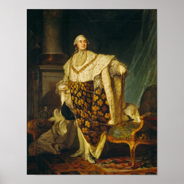 Louis XVI King of France in Coronation Robes Poster (Vorne)
