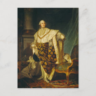 Louis XVI King of France in Coronation Robes Postkarte