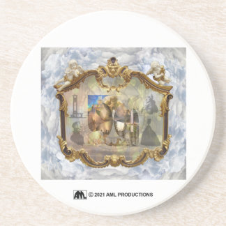 Louis XVI & Marie Antoinette Clouded Mirror 2 Getränkeuntersetzer