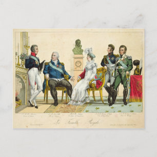 Louis XVIII und seine Familie Postkarte