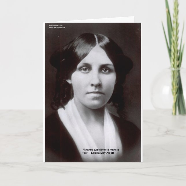 Louisa May Alcott 2 Flints Liebe Angebotskarten &  Karte (Vorderseite)