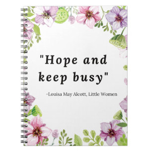 Louisa May Alcott, Little Women Zitat Notizblock