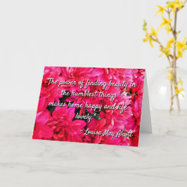 Louisa May Alcott Zitat Humble Beauty Card Karte
