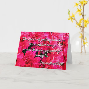 Louisa May Alcott Zitat Humble Beauty Card Karte