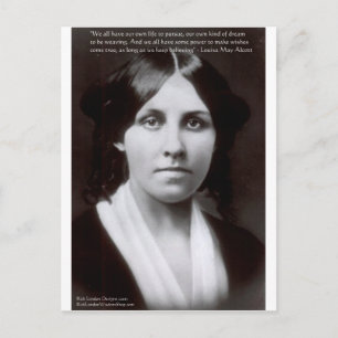 Louisa May Alcott & "Zweck/Traum" Zitat-Geschenke Postkarte