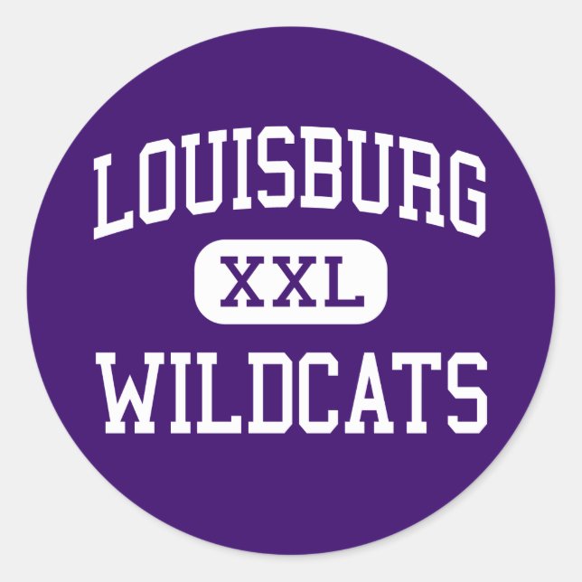 Louisburg - Wildcats - Hoch - Louisburg Kansas Runder Aufkleber (Vorderseite)