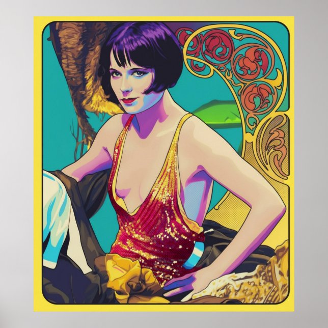Louise Brooks - Pop Art Poster (Vorne)