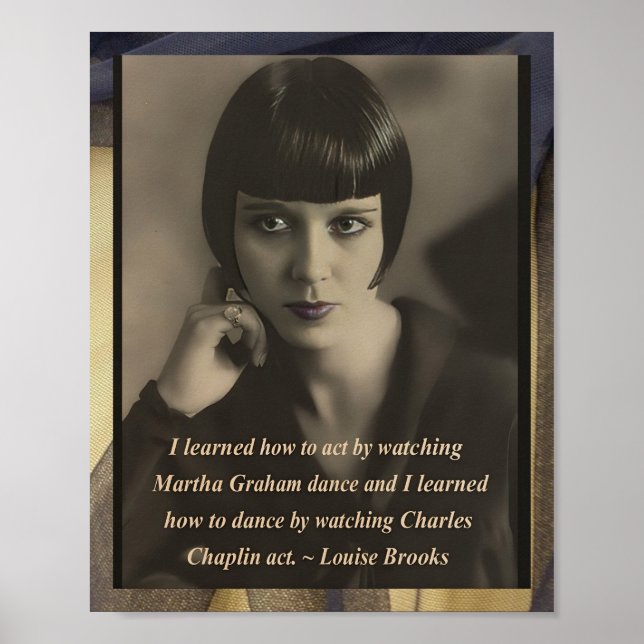Louise Brooks Vintages Inspiriertes Poster (Vorne)