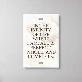 Louise Hay Quote - Alles ist perfekt Leinwanddruck