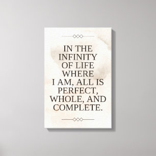 Louise Hay Quote - Alles ist perfekt Leinwanddruck