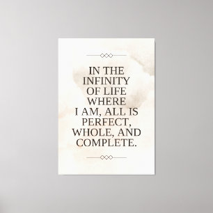 Louise Hay Quote - Alles ist perfekt Leinwanddruck