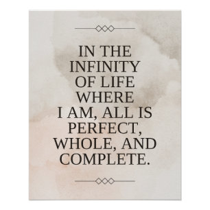 Louise Hay Quote - Alles ist perfekt Poster