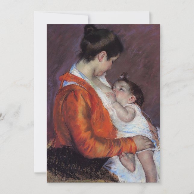 Louise nährt ihr Kind | Mary Cassatt (Vorderseite)