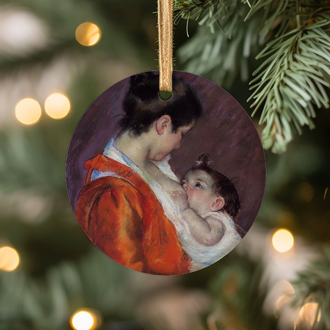 Louise nährt ihr Kind | Mary Cassatt Keramik Ornament (Von Creator hochgeladen)
