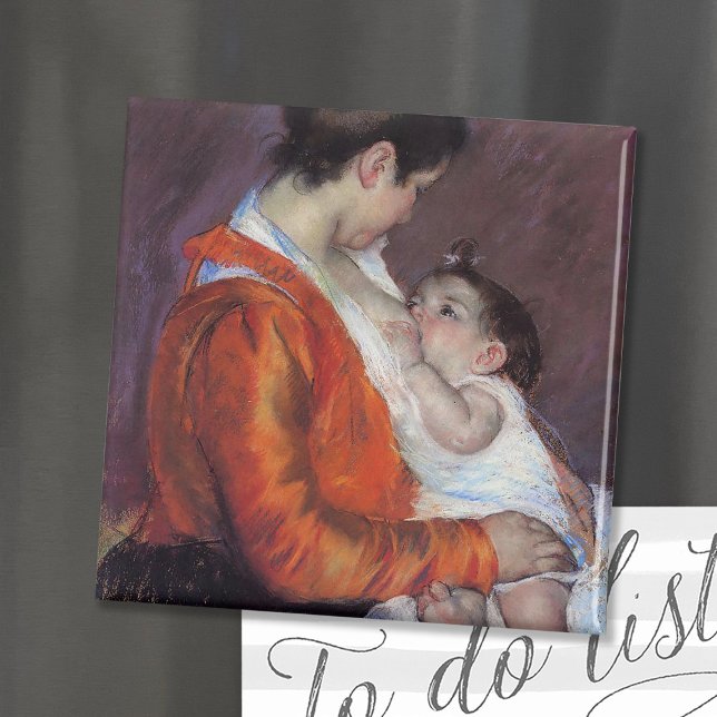 Louise nährt ihr Kind | Mary Cassatt Magnet (Von Creator hochgeladen)