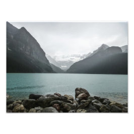 Louise-See im Regen Fotodruck