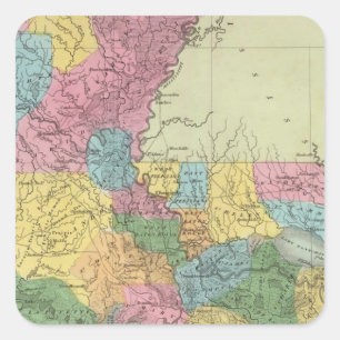 Louisiana 10 quadratischer aufkleber