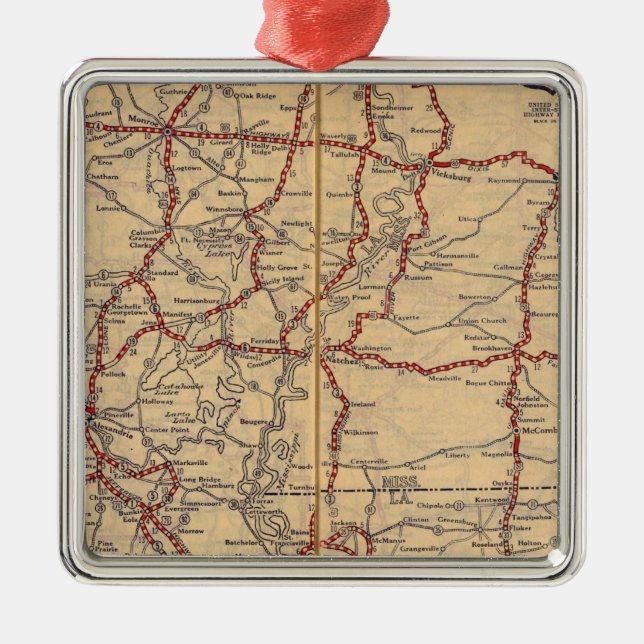 Louisiana 9 silbernes ornament (Vorne)