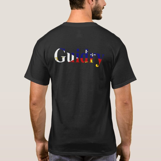 Louisiana Acadian Flag Guidry Cajun Pride Herz T-Shirt (Rückseite)